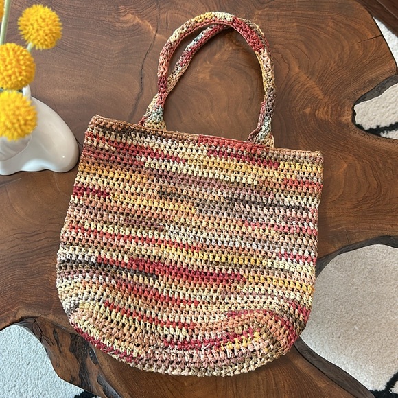 Helen Kaminski Multi-Color Woven Raffia Small Tote Too Handle Bag - Picture 5 of 6